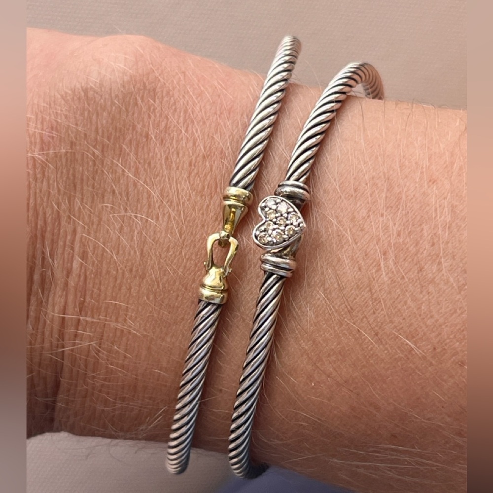 David Yurman Silver and Gold Bracelet